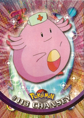 Chansey #113 Topps TV Pokémon Animation Edition