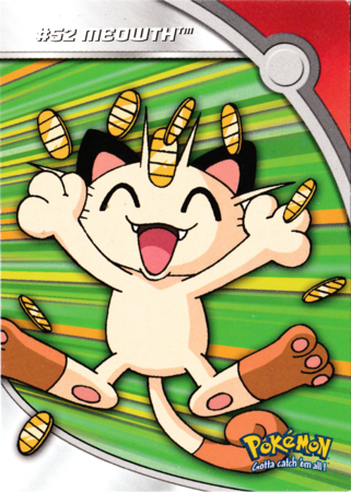 Meowth HV9 Topps TV Pokémon Animation Edition