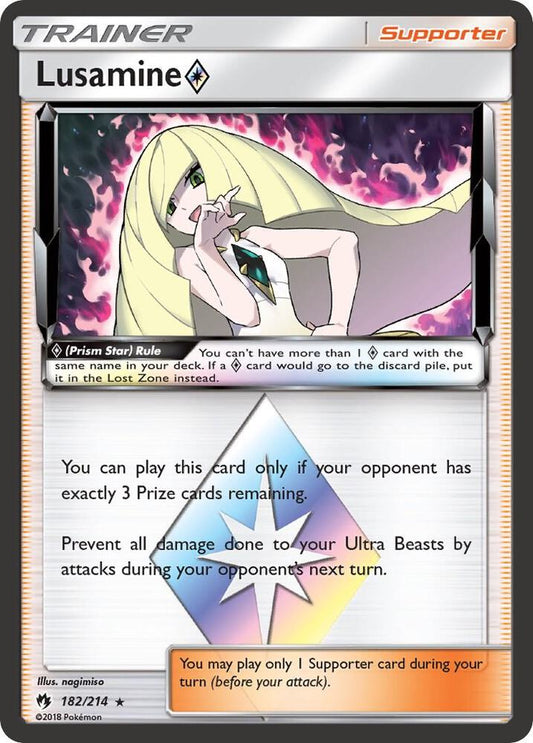 Lusamine Prism Star 182/214 Sun & Moon - Lost Thunder