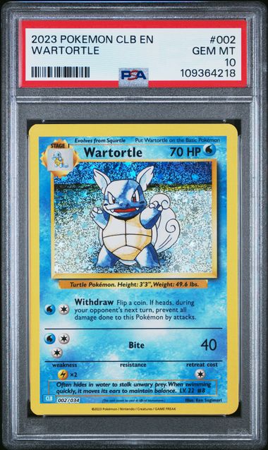 Wartortle 002/034 Trading Card Game Classic PSA 10 #109364218