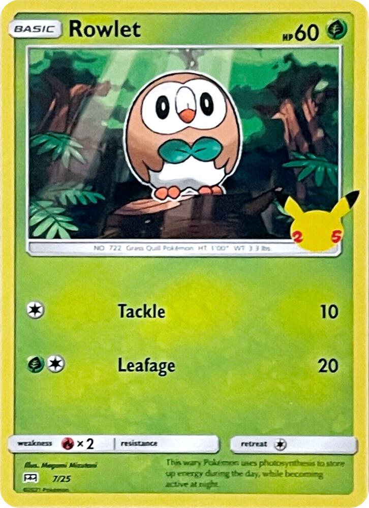 Rowlet 7/25 McDonald's Promos 2021