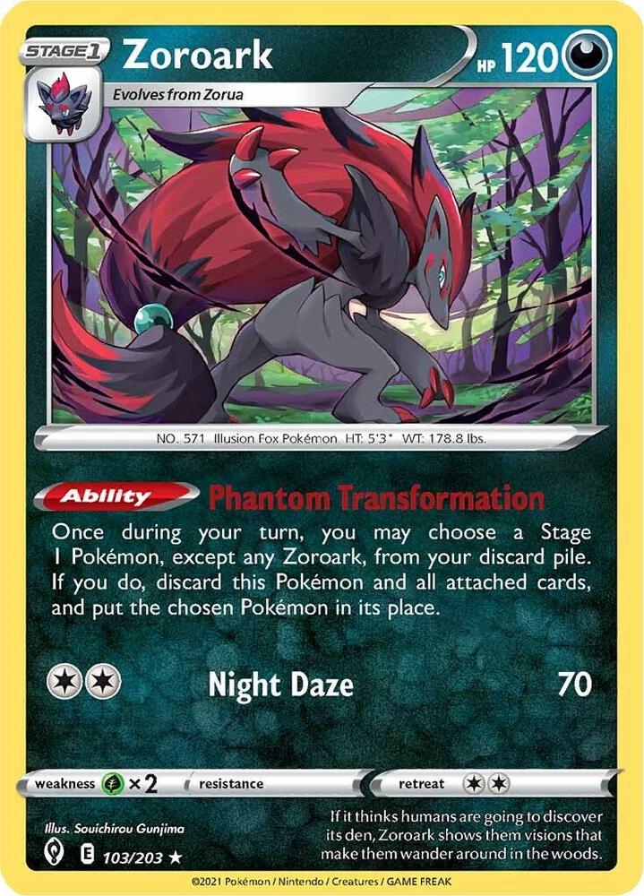 Zoroark 103/203 Sword & Shield - Evolving Skies