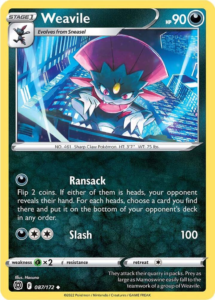 Weavile 087/172 Sword & Shield - Brilliant Stars