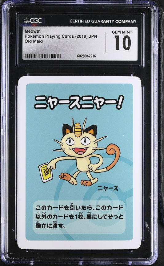 Meowth Old Maid Japanese Pokemon Playing Cards CGC 10 #6028042236