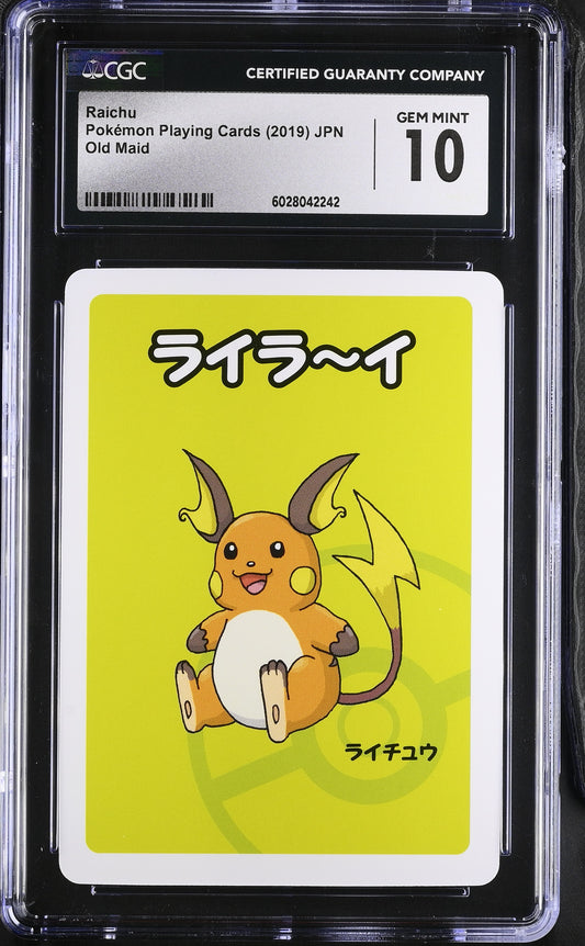 Raichu Old Maid Japanese Pokemon Playing Cards CGC 10 #6028042242