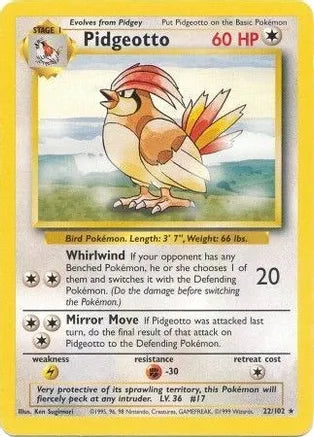 Pidgeotto 22/102 Base Set Unlimited