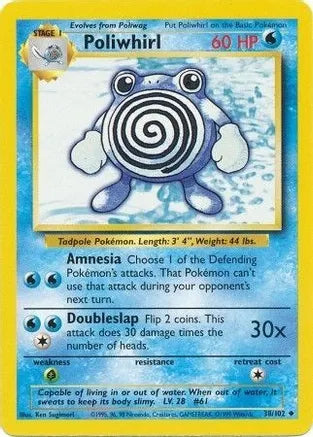 Poliwhirl 38/102 Base Set Unlimited