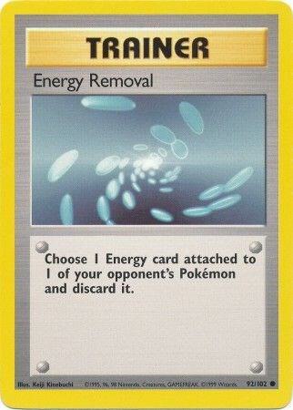 Energy Removal 92/102 Base Set Unlimited