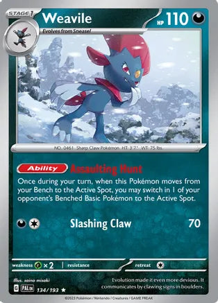 Weavile 134/193 Scarlet & Violet: Paldea Evolved