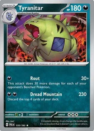 Tyranitar 135/193 Scarlet & Violet: Paldea Evolved