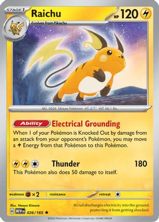 Raichu 026/165 Scarlet & Violet 151