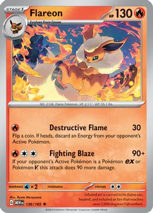 Flareon 136/165 Scarlet & Violet 151