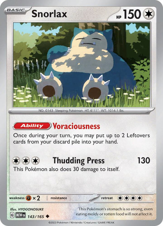Snorlax 143/165 Scarlet & Violet 151