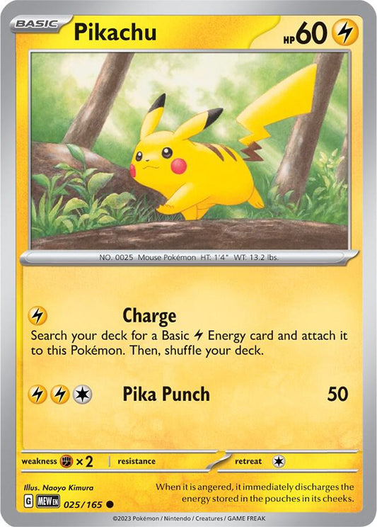 Pikachu 025/165 Scarlet & Violet 151