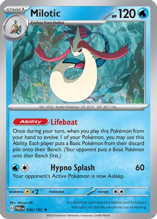 Milotic 036/182 Scarlet & Violet: Paradox Rift