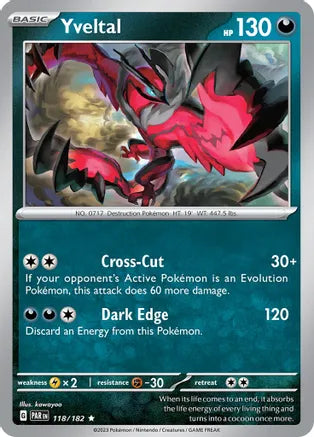 Yveltal 118/182 Scarlet & Violet: Paradox Rift