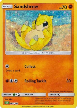 Sandshrew CLV 008/034 Classic Collection