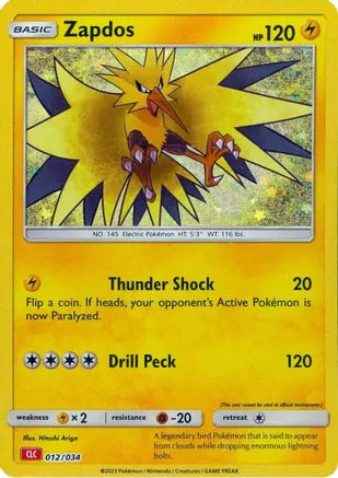 Zapdos CLC 012/034 Classic Collection