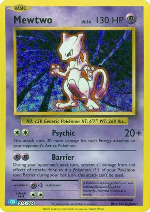 Mewtwo CLB 014/034 Classic Collection