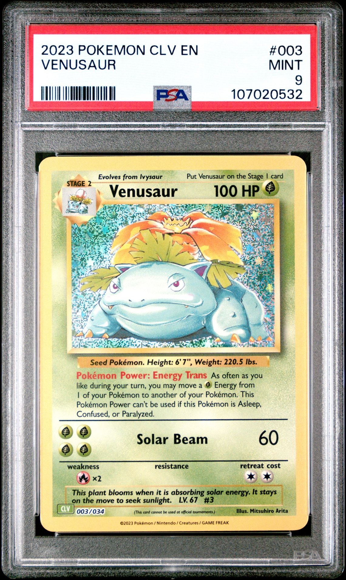 Venusaur 003/034 Trading Card Game Classic PSA 9 #107020532
