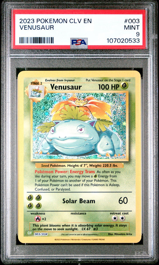 Venusaur 003/034 Trading Card Game Classic PSA 9