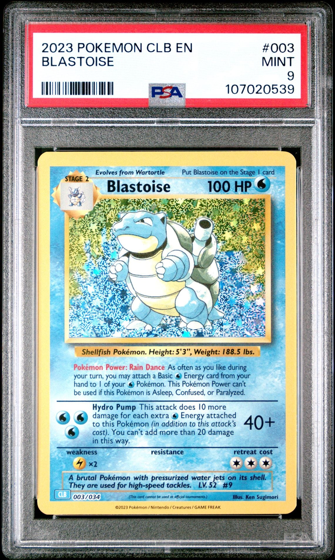 Blastoise 003/034 Trading Card Game Classic PSA 9 #107020539
