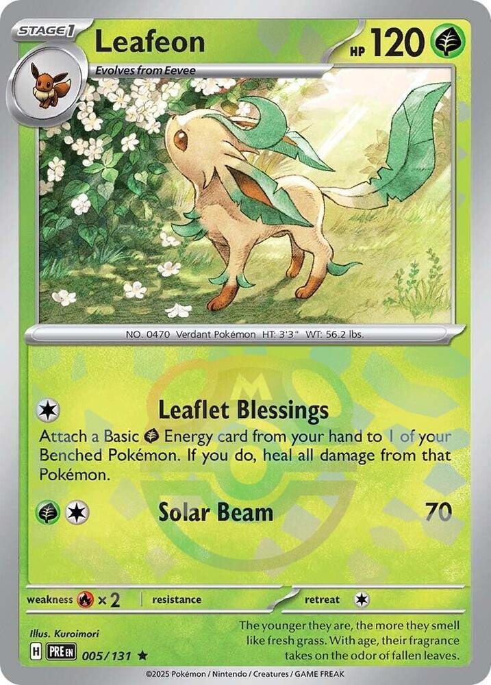 Leafeon 005/131 (Master Ball Pattern) Scarlet & Violet: Prismatic Evolutions