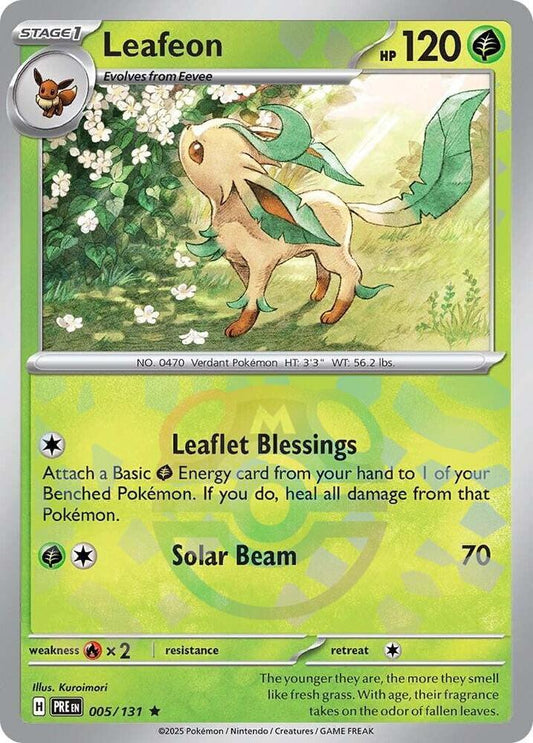 Leafeon 005/131 (Master Ball Pattern) Scarlet & Violet: Prismatic Evolutions
