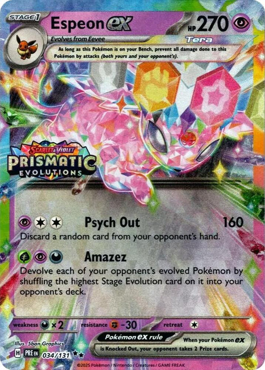 Espeon ex 034/131 (Prismatic Evolutions Stamp)