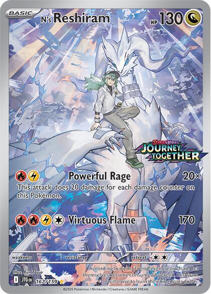 N's Reshiram 167/159 Scarlet & Violet: Journey Together (Stamped)