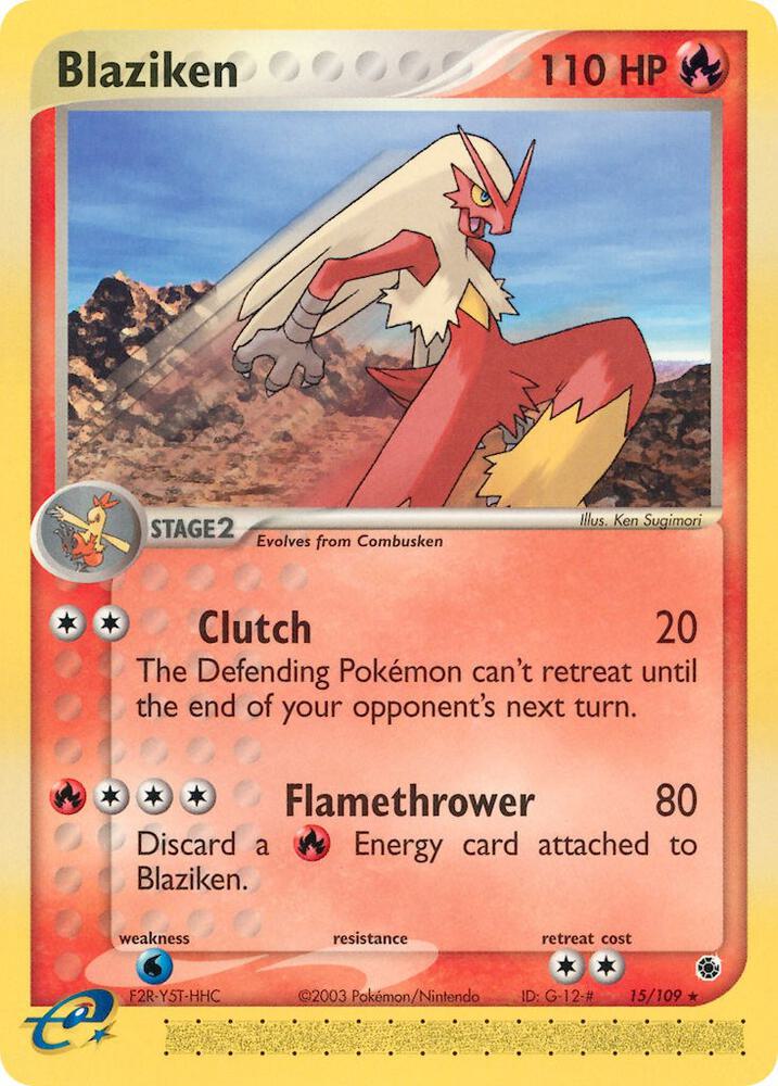 Blaziken 15/109 EX Series: Ruby & Sapphire