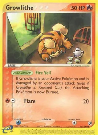 Growlithe 65/100 EX Series: Sandstorm