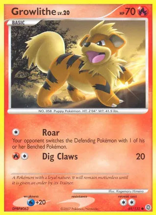 Growlithe 89/132 Diamond & Pearl: Secret Wonders