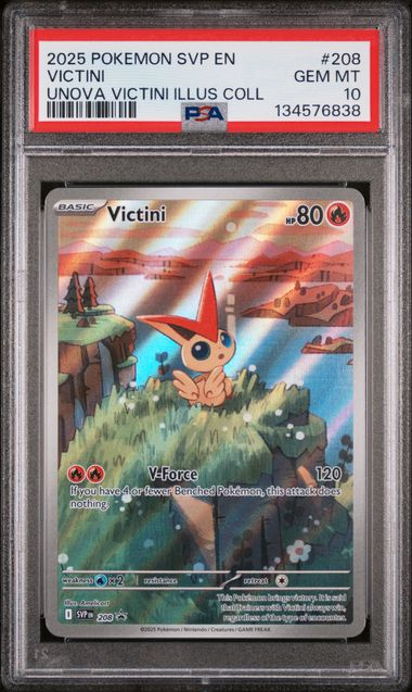 Victini 208 SVP Unova Illustration Collection Box PSA 10