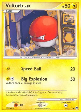 Voltorb 117/132 Diamond & Pearl: Secret Wonders