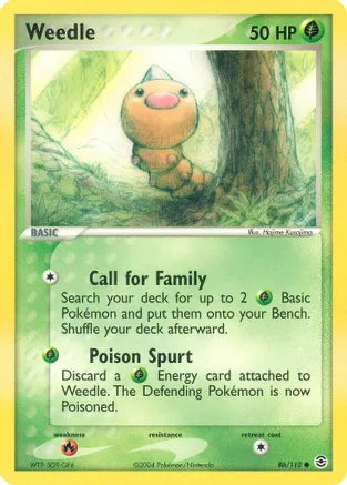 Weedle 86/112 EX Series: FireRed & LeafGreen