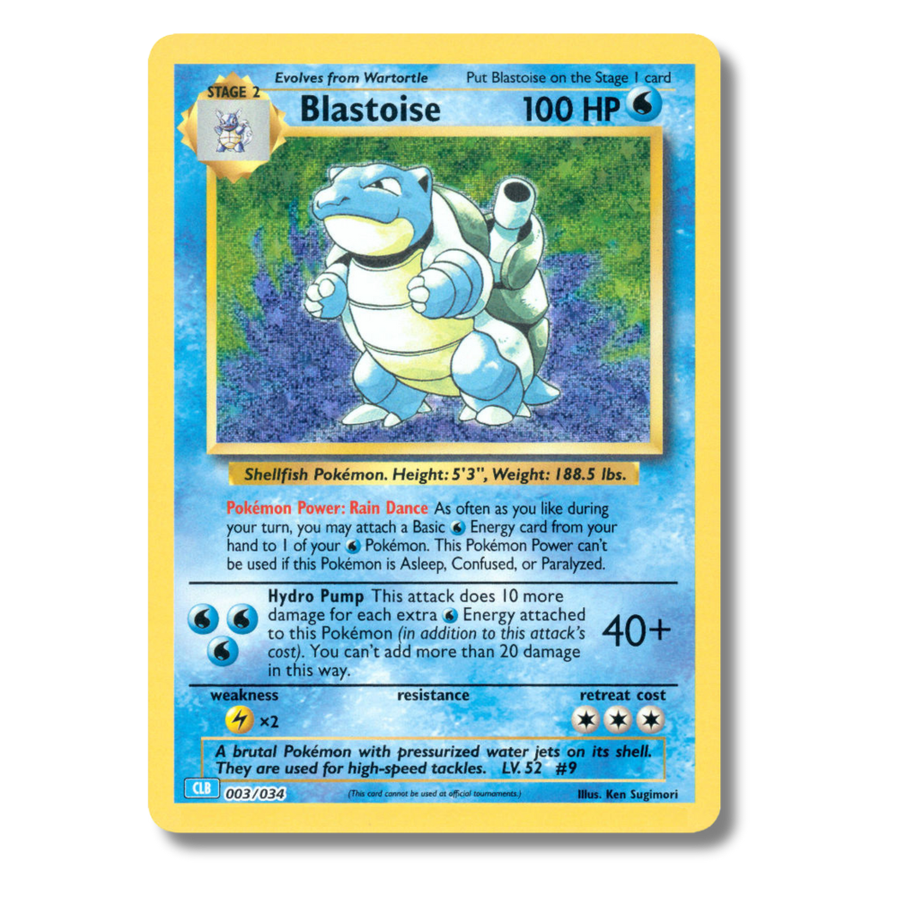 Blastoise Pokemon Card: Refrigerator Magnet Limited Edition