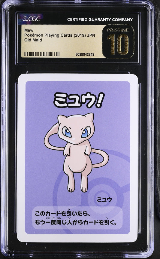 Mew Old Maid Japanese Pokemon Playing Cards CGC PRISTINE 10