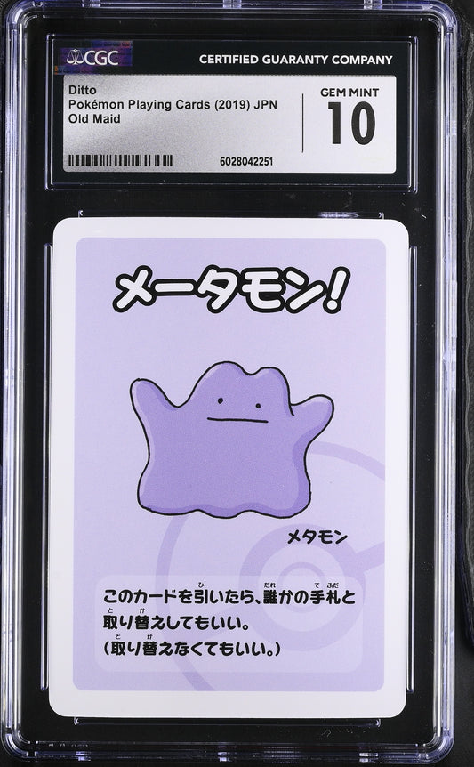 Ditto Old Maid Japanese Pokemon Playing Cards CGC 10 #6028042251
