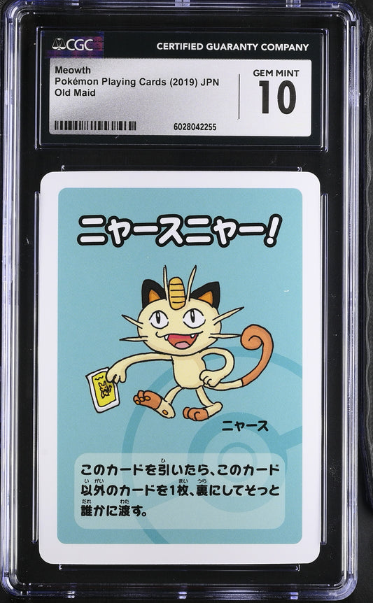 Meowth Old Maid Japanese Pokemon Playing Cards CGC 10 #6028042255