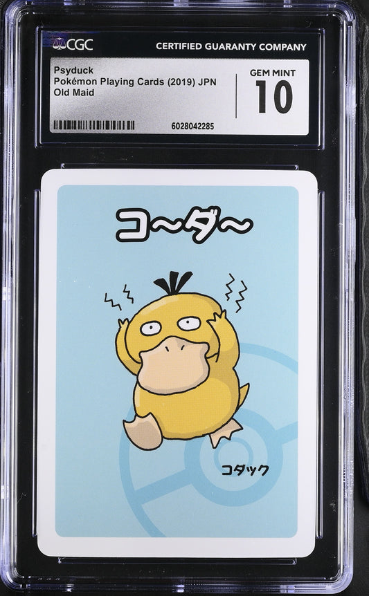 Psyduck Old Maid Japanese Pokemon Playing Cards CGC 10 #6028042285