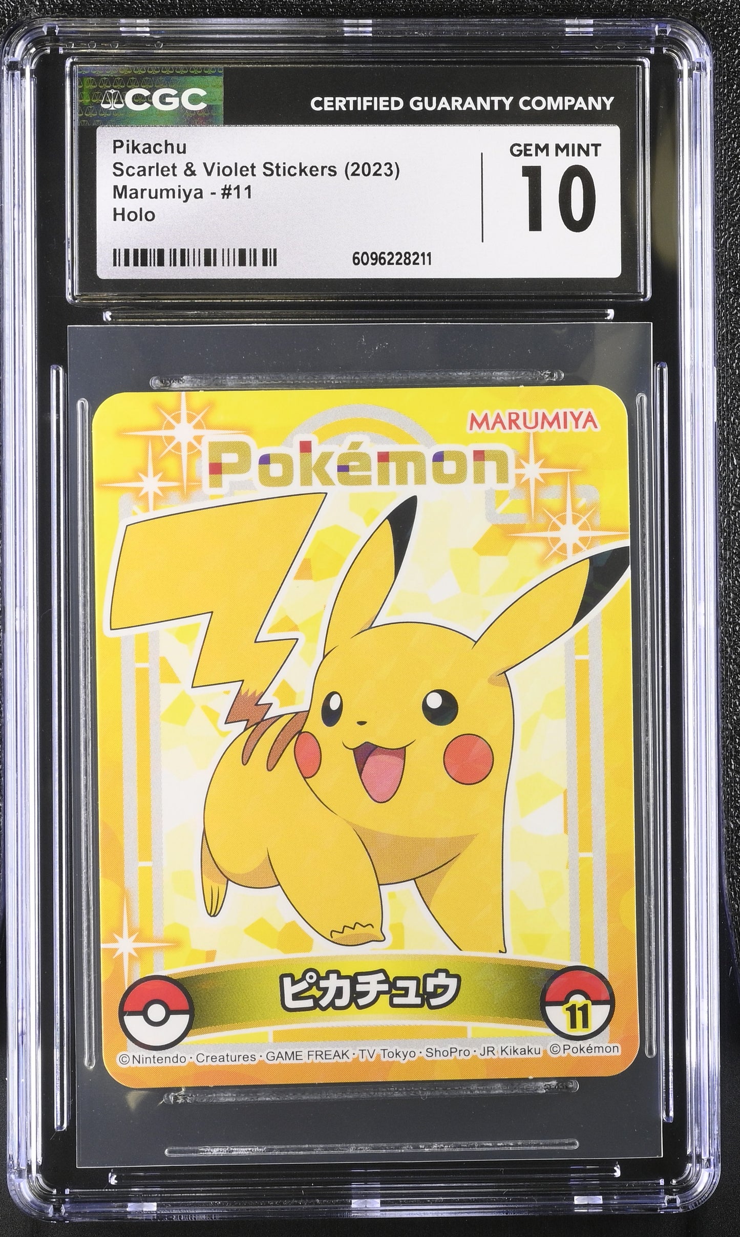 Pikachu Marumiya #11 Scarlet & Violet Stickers 2023 CGC 10