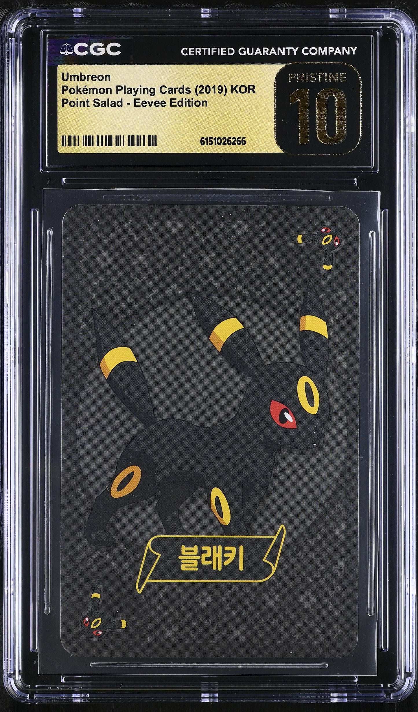 Umbreon Point Salad - Eevee Edition Pokémon Playing Cards KOR CGC PRISTINE 10