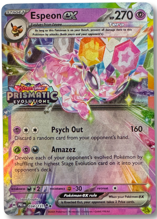 Espeon ex 034/131 (Stamp Promo Surprise Box) Scarlet & Violet: Prismatic Evolutions