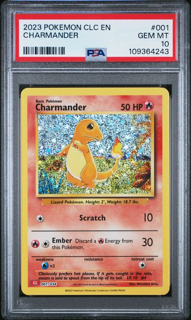 Charmander 001/034 Trading Card Game Classic PSA 10 #109364243