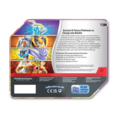 Pokémon TCG: Paradox Destinies Tin (Iron Boulder ex)