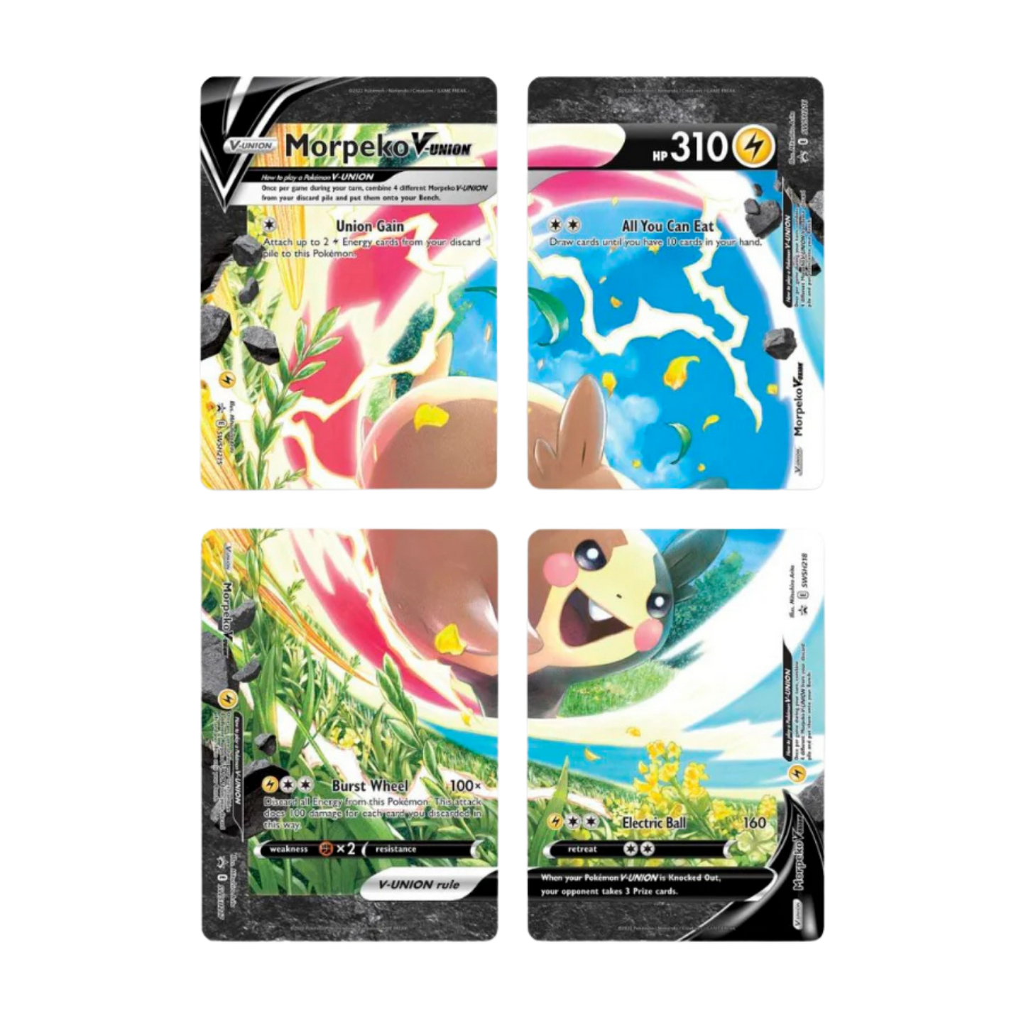 Morpeko V-Union 4 Card Set SWSH215-218 Black Star Promos
