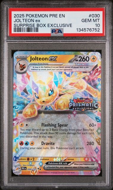 Jolteon ex 030/131 Prismatic Evolutions Stamp PSA 10