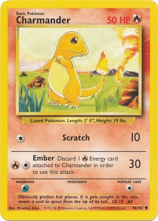 Charmander 46/102 Base Set Unlimited - TCG Best Value Collectibles