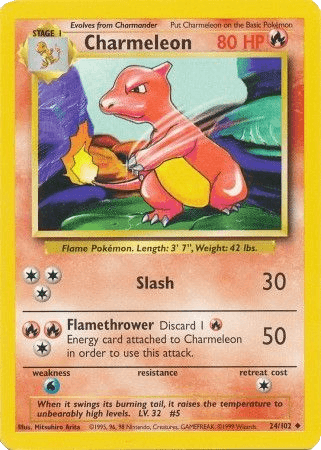 Charmeleon 24/102 Base Set Unlimited - TCG Best Value Collectibles